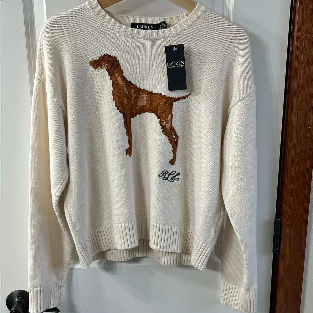 Ralph Lauren Cream Knit Sweater - Picture 1 of 11